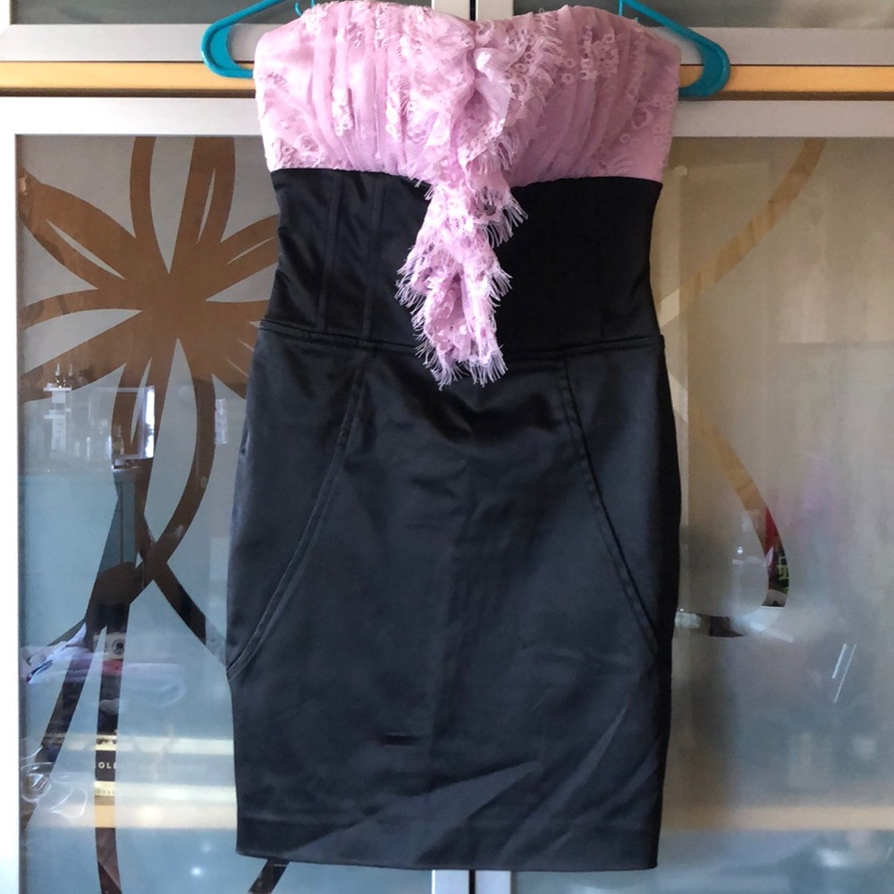 Strapless body con dress